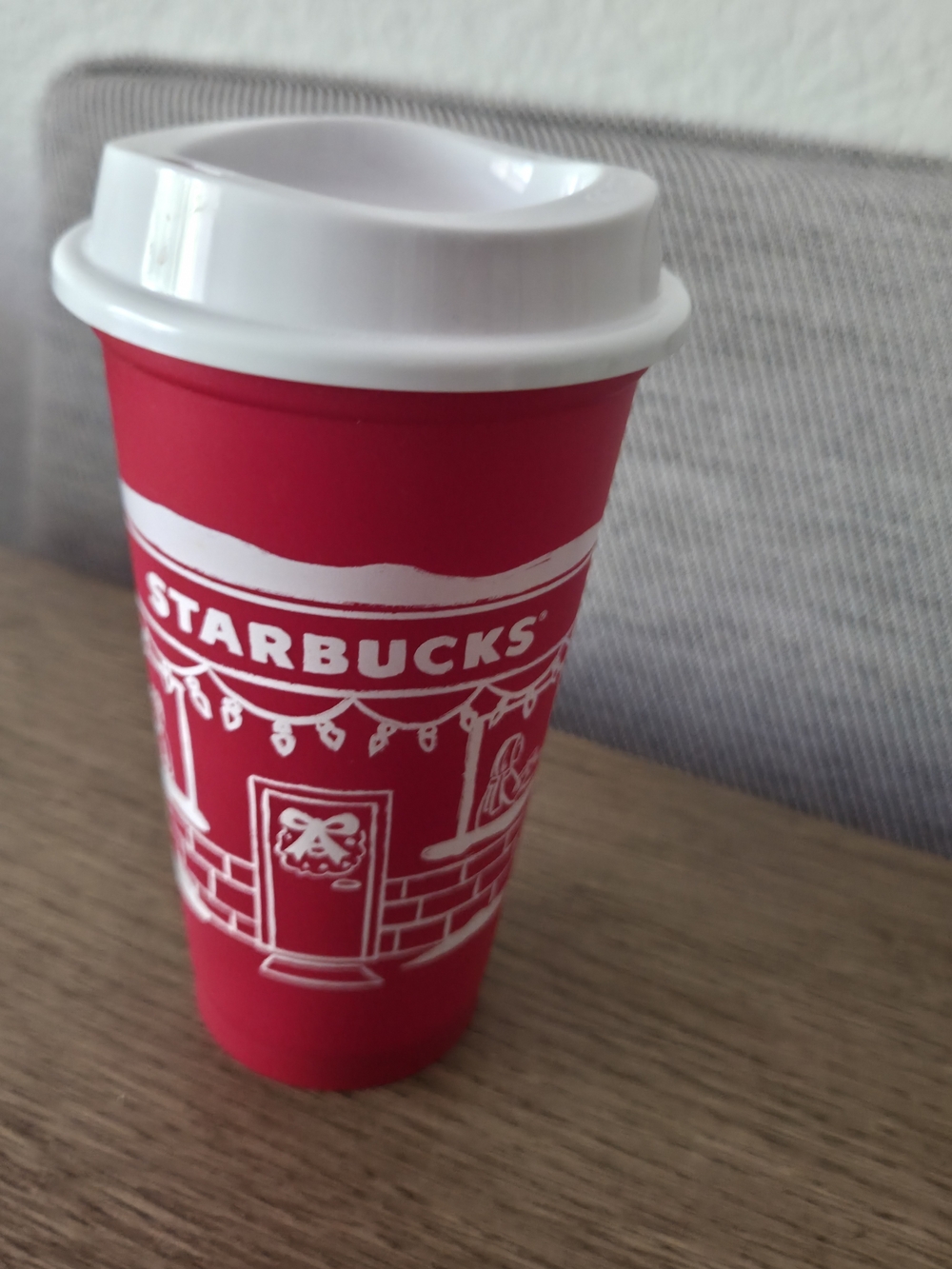 Starbucks Red Holiday Reusable Tumbler with White Lid